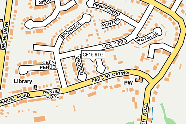 CF15 9TG map - OS OpenMap – Local (Ordnance Survey) CF15 9TG map - OS OpenMap – Local (Ordnance Survey)