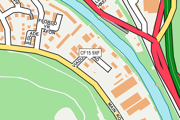 CF15 9XF map - OS OpenMap – Local (Ordnance Survey) CF15 9XF map - OS OpenMap – Local (Ordnance Survey)