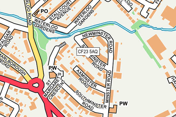 CF23 5AQ map - OS OpenMap – Local (Ordnance Survey) CF23 5AQ map - OS OpenMap – Local (Ordnance Survey)