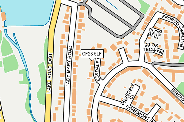 CF23 5LF map - OS OpenMap – Local (Ordnance Survey) CF23 5LF map - OS OpenMap – Local (Ordnance Survey)