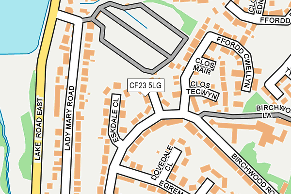 CF23 5LG map - OS OpenMap – Local (Ordnance Survey) CF23 5LG map - OS OpenMap – Local (Ordnance Survey)