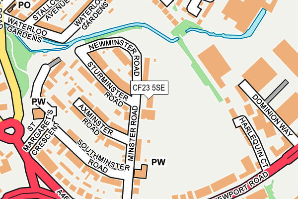 CF23 5SE map - OS OpenMap – Local (Ordnance Survey) CF23 5SE map - OS OpenMap – Local (Ordnance Survey)