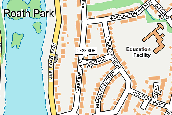 CF23 6DE map - OS OpenMap – Local (Ordnance Survey) CF23 6DE map - OS OpenMap – Local (Ordnance Survey)