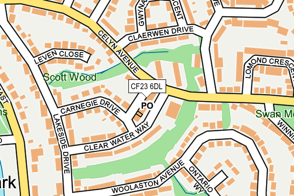 CF23 6DL map - OS OpenMap – Local (Ordnance Survey) CF23 6DL map - OS OpenMap – Local (Ordnance Survey)