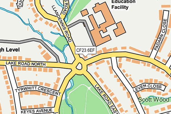 CF23 6EF map - OS OpenMap – Local (Ordnance Survey) CF23 6EF map - OS OpenMap – Local (Ordnance Survey)