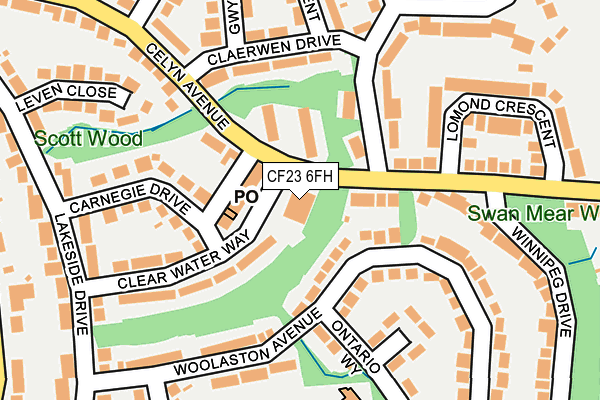 CF23 6FH map - OS OpenMap – Local (Ordnance Survey)