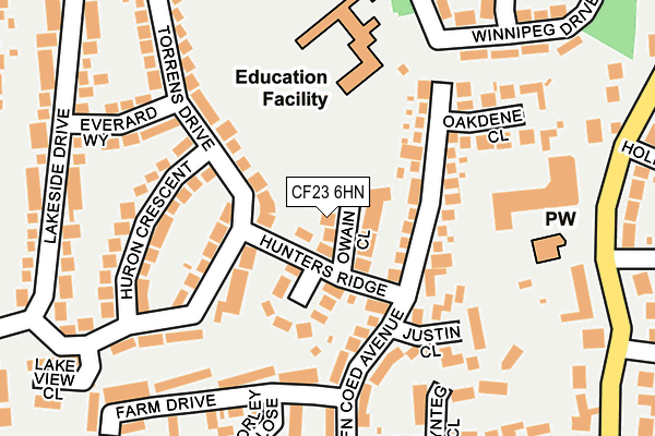 CF23 6HN map - OS OpenMap – Local (Ordnance Survey) CF23 6HN map - OS OpenMap – Local (Ordnance Survey)