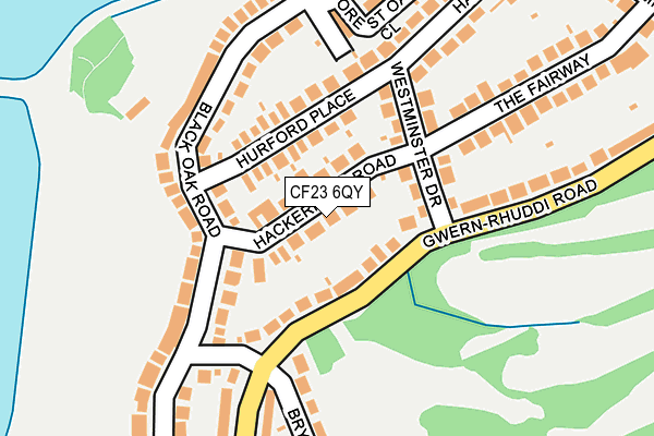 CF23 6QY map - OS OpenMap – Local (Ordnance Survey) CF23 6QY map - OS OpenMap – Local (Ordnance Survey)