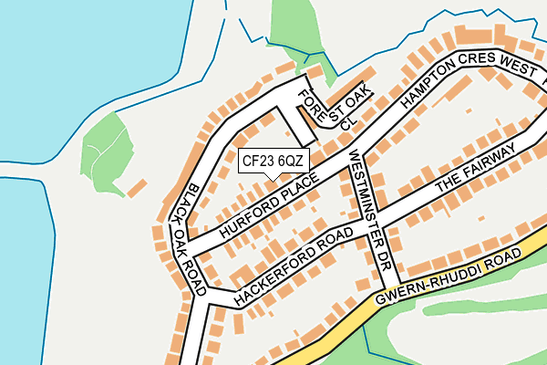CF23 6QZ map - OS OpenMap – Local (Ordnance Survey) CF23 6QZ map - OS OpenMap – Local (Ordnance Survey)