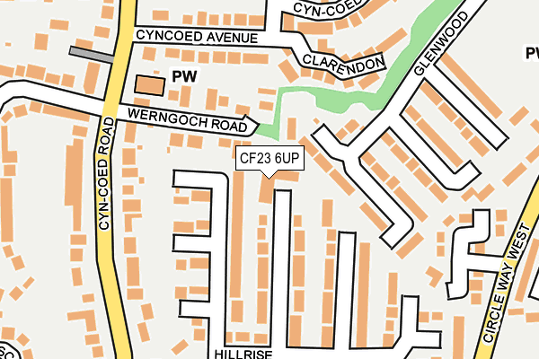 CF23 6UP map - OS OpenMap – Local (Ordnance Survey) CF23 6UP map - OS OpenMap – Local (Ordnance Survey)
