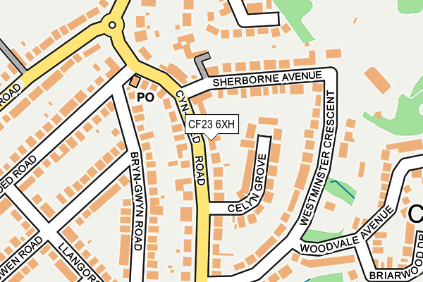 CF23 6XH map - OS OpenMap – Local (Ordnance Survey) CF23 6XH map - OS OpenMap – Local (Ordnance Survey)