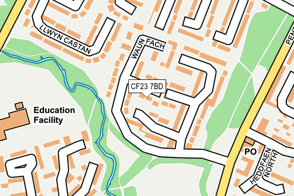 CF23 7BD map - OS OpenMap – Local (Ordnance Survey) CF23 7BD map - OS OpenMap – Local (Ordnance Survey)