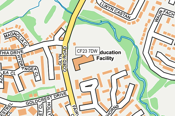 CF23 7DW map - OS OpenMap – Local (Ordnance Survey) CF23 7DW map - OS OpenMap – Local (Ordnance Survey)