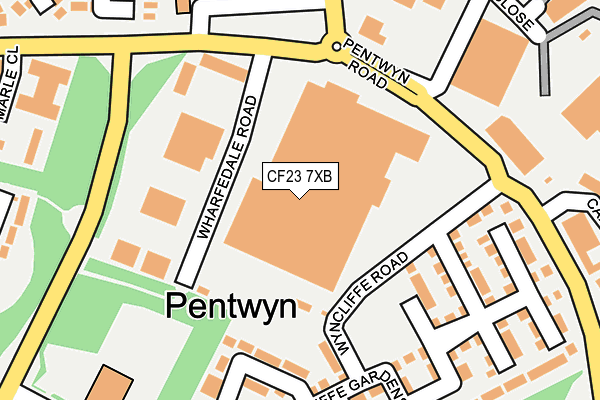 CF23 7XB map - OS OpenMap – Local (Ordnance Survey) CF23 7XB map - OS OpenMap – Local (Ordnance Survey)