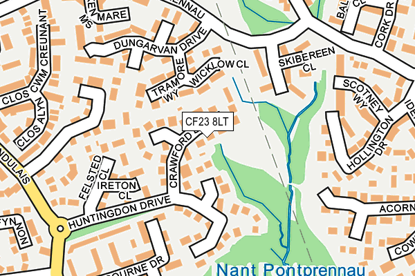 CF23 8LT map - OS OpenMap – Local (Ordnance Survey) CF23 8LT map - OS OpenMap – Local (Ordnance Survey)