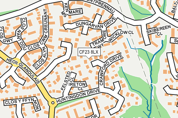 CF23 8LX map - OS OpenMap – Local (Ordnance Survey) CF23 8LX map - OS OpenMap – Local (Ordnance Survey)