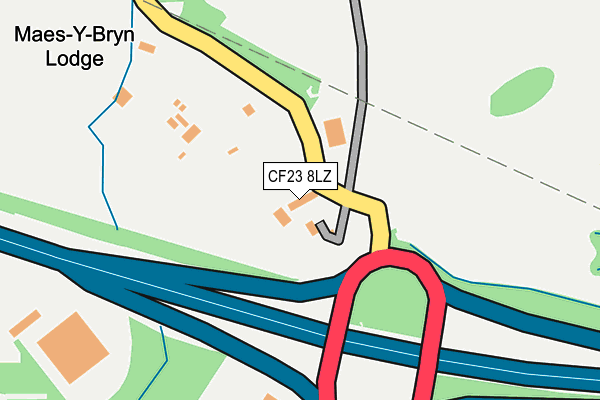 CF23 8LZ map - OS OpenMap – Local (Ordnance Survey) CF23 8LZ map - OS OpenMap – Local (Ordnance Survey)