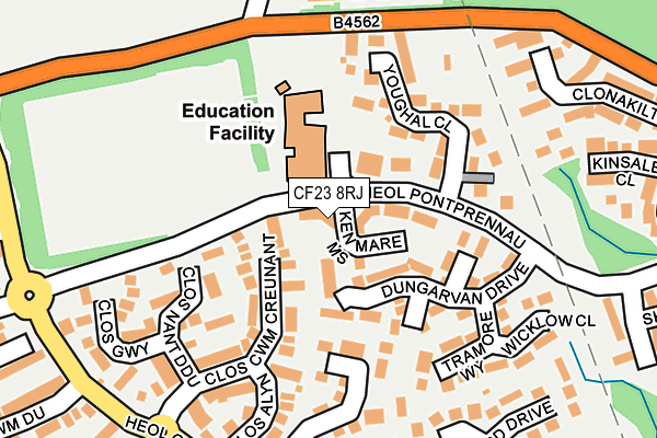 CF23 8RJ map - OS OpenMap – Local (Ordnance Survey) CF23 8RJ map - OS OpenMap – Local (Ordnance Survey)