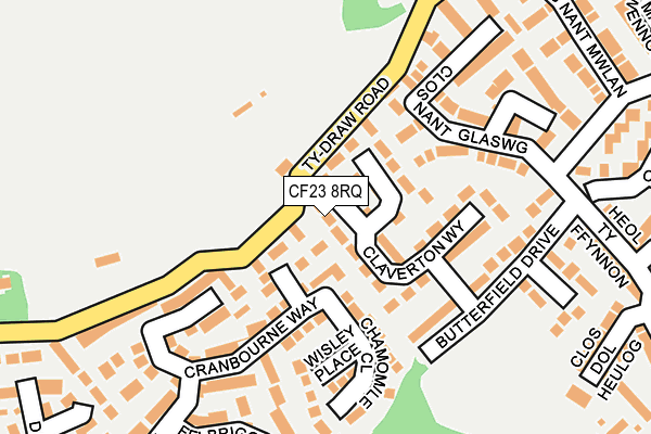 CF23 8RQ map - OS OpenMap – Local (Ordnance Survey) CF23 8RQ map - OS OpenMap – Local (Ordnance Survey)