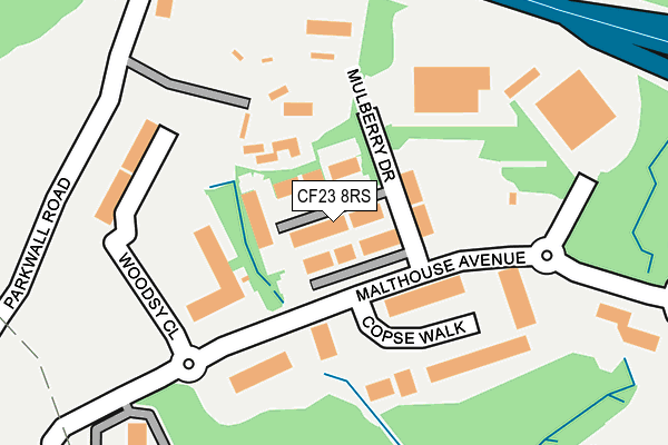CF23 8RS map - OS OpenMap – Local (Ordnance Survey) CF23 8RS map - OS OpenMap – Local (Ordnance Survey)