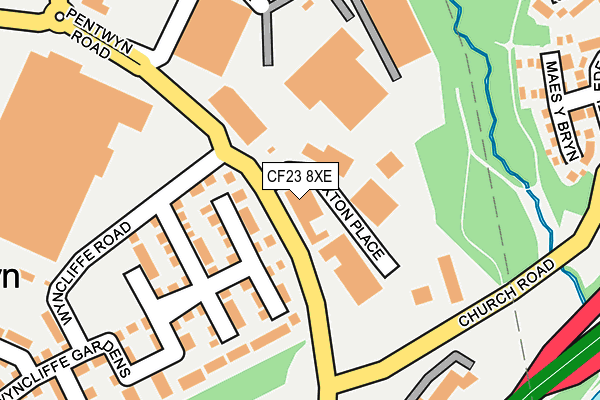CF23 8XE map - OS OpenMap – Local (Ordnance Survey) CF23 8XE map - OS OpenMap – Local (Ordnance Survey)