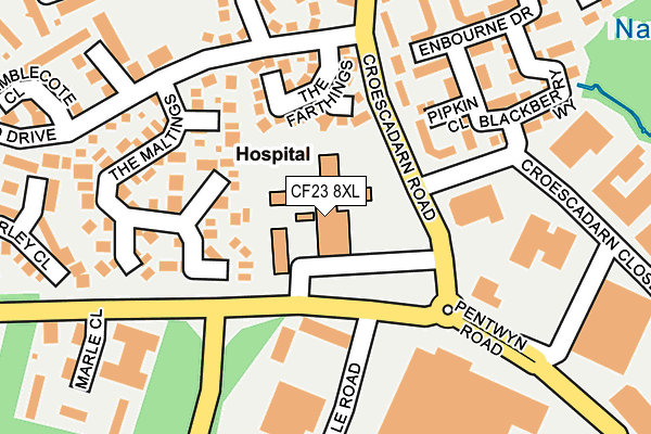 CF23 8XL map - OS OpenMap – Local (Ordnance Survey) CF23 8XL map - OS OpenMap – Local (Ordnance Survey)