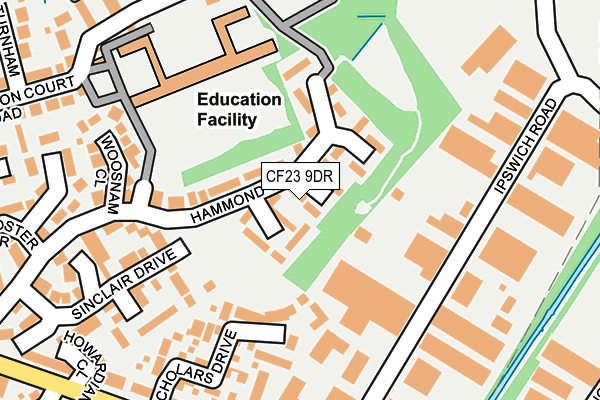 CF23 9DR map - OS OpenMap – Local (Ordnance Survey) CF23 9DR map - OS OpenMap – Local (Ordnance Survey)