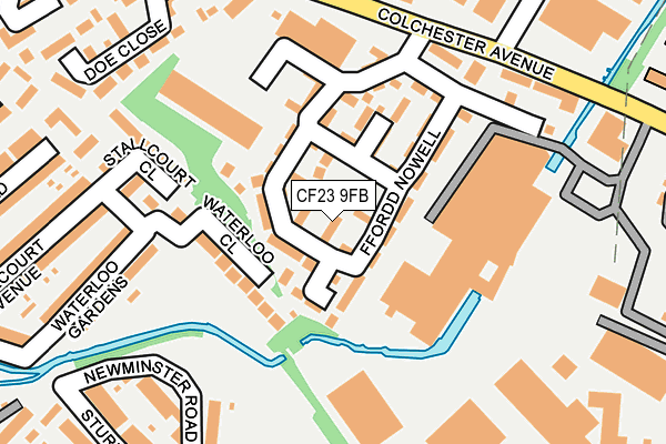 CF23 9FB map - OS OpenMap – Local (Ordnance Survey) CF23 9FB map - OS OpenMap – Local (Ordnance Survey)