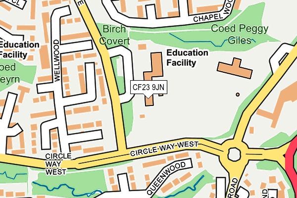 CF23 9JN map - OS OpenMap – Local (Ordnance Survey)
