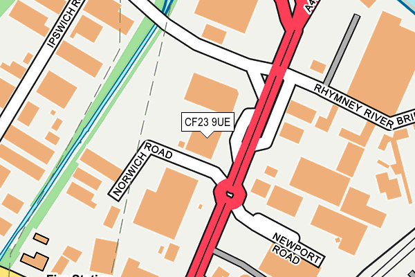 CF23 9UE map - OS OpenMap – Local (Ordnance Survey) CF23 9UE map - OS OpenMap – Local (Ordnance Survey)