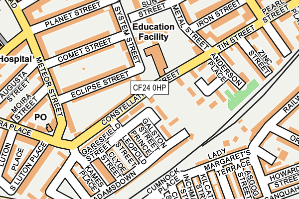 CF24 0HP map - OS OpenMap – Local (Ordnance Survey) CF24 0HP map - OS OpenMap – Local (Ordnance Survey)