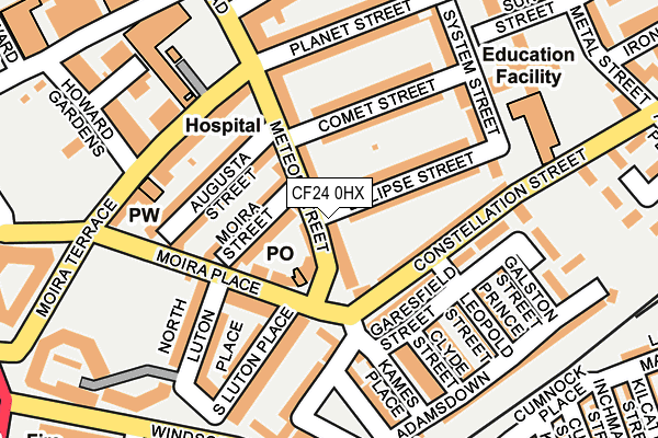 CF24 0HX map - OS OpenMap – Local (Ordnance Survey) CF24 0HX map - OS OpenMap – Local (Ordnance Survey)