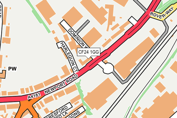 CF24 1GG map - OS OpenMap – Local (Ordnance Survey) CF24 1GG map - OS OpenMap – Local (Ordnance Survey)