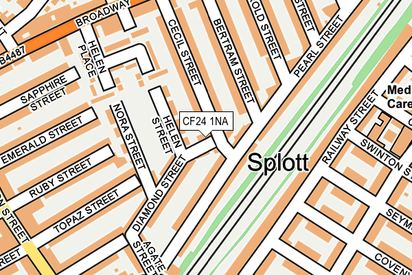 CF24 1NA map - OS OpenMap – Local (Ordnance Survey) CF24 1NA map - OS OpenMap – Local (Ordnance Survey)