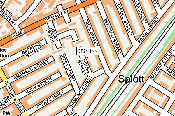 CF24 1NN map - OS OpenMap – Local (Ordnance Survey) CF24 1NN map - OS OpenMap – Local (Ordnance Survey)