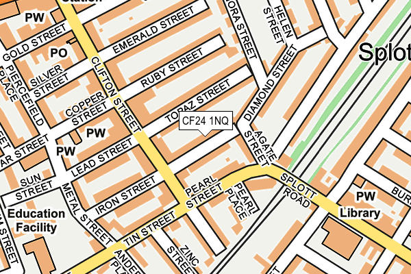 CF24 1NQ map - OS OpenMap – Local (Ordnance Survey) CF24 1NQ map - OS OpenMap – Local (Ordnance Survey)