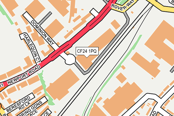 CF24 1PQ map - OS OpenMap – Local (Ordnance Survey) CF24 1PQ map - OS OpenMap – Local (Ordnance Survey)