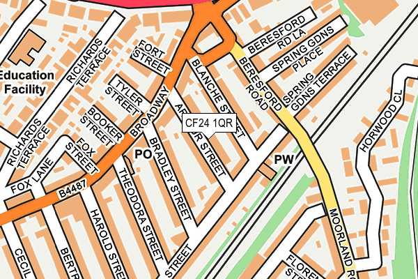CF24 1QR map - OS OpenMap – Local (Ordnance Survey) CF24 1QR map - OS OpenMap – Local (Ordnance Survey)