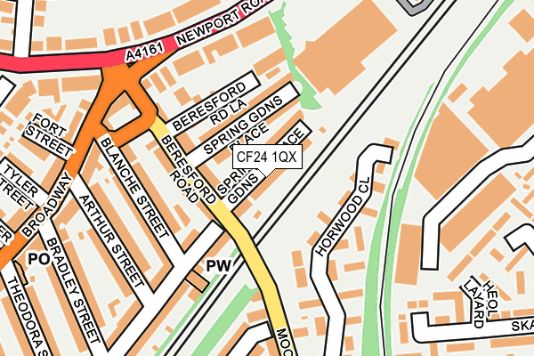 CF24 1QX map - OS OpenMap – Local (Ordnance Survey) CF24 1QX map - OS OpenMap – Local (Ordnance Survey)