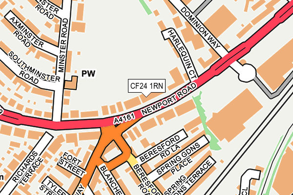 CF24 1RN map - OS OpenMap – Local (Ordnance Survey) CF24 1RN map - OS OpenMap – Local (Ordnance Survey)