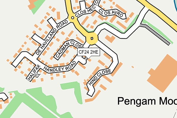 CF24 2HE map - OS OpenMap – Local (Ordnance Survey) CF24 2HE map - OS OpenMap – Local (Ordnance Survey)