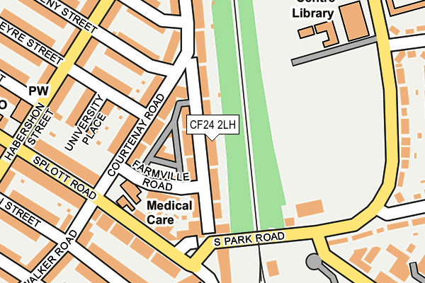 CF24 2LH map - OS OpenMap – Local (Ordnance Survey) CF24 2LH map - OS OpenMap – Local (Ordnance Survey)
