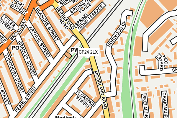 CF24 2LX map - OS OpenMap – Local (Ordnance Survey) CF24 2LX map - OS OpenMap – Local (Ordnance Survey)