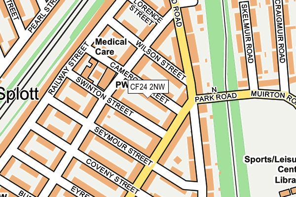 CF24 2NW map - OS OpenMap – Local (Ordnance Survey) CF24 2NW map - OS OpenMap – Local (Ordnance Survey)