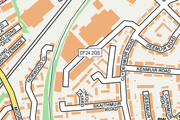 CF24 2QS map - OS OpenMap – Local (Ordnance Survey) CF24 2QS map - OS OpenMap – Local (Ordnance Survey)