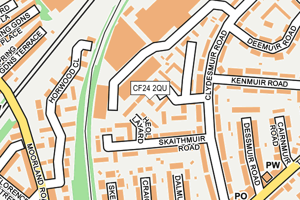 CF24 2QU map - OS OpenMap – Local (Ordnance Survey) CF24 2QU map - OS OpenMap – Local (Ordnance Survey)