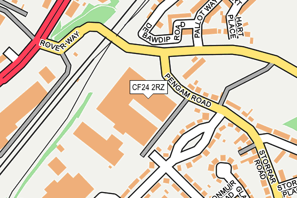 CF24 2RZ map - OS OpenMap – Local (Ordnance Survey) CF24 2RZ map - OS OpenMap – Local (Ordnance Survey)