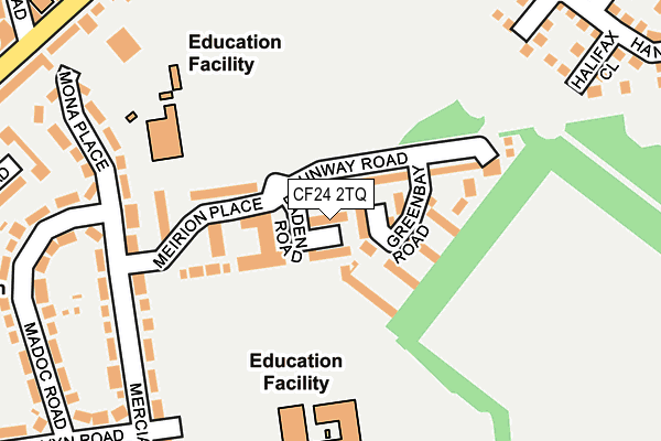 CF24 2TQ map - OS OpenMap – Local (Ordnance Survey) CF24 2TQ map - OS OpenMap – Local (Ordnance Survey)