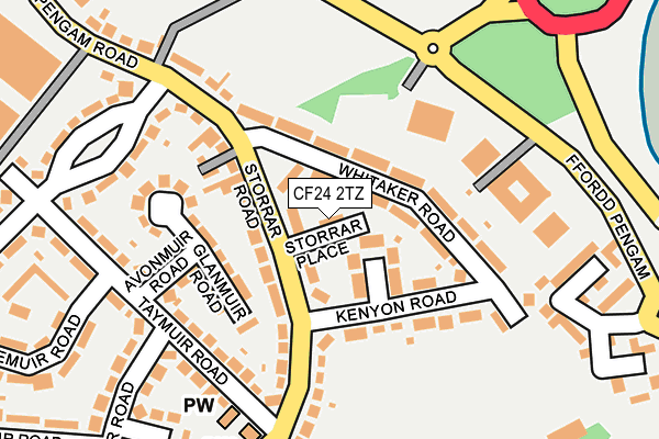 CF24 2TZ map - OS OpenMap – Local (Ordnance Survey) CF24 2TZ map - OS OpenMap – Local (Ordnance Survey)