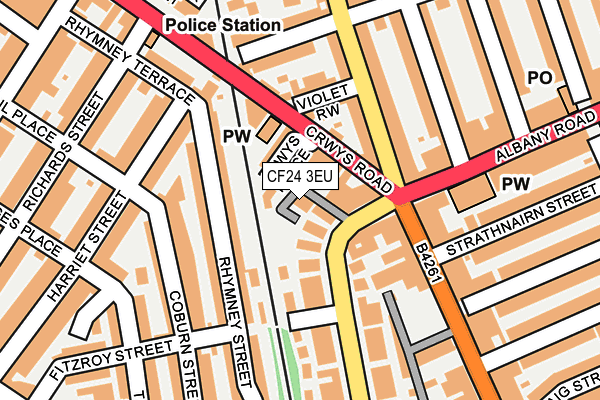 CF24 3EU map - OS OpenMap – Local (Ordnance Survey) CF24 3EU map - OS OpenMap – Local (Ordnance Survey)